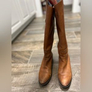 Sam Edelman penny leather riding boot- whiskey color